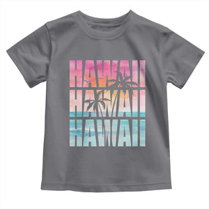 Hawaii Summer Vacation Toddler T Shirt Vintage Tropical Beach Graphic