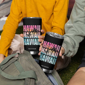 Hawaii Summer Vacation Tumbler Cup Vintage Tropical Beach Graphic