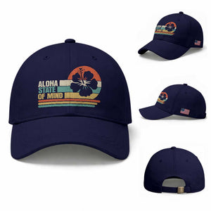 Aloha State Of Mind Baseball Cap Tropical Hibiscus Floral