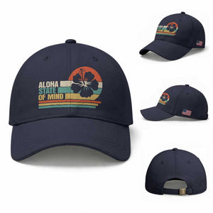 Aloha State Of Mind Baseball Cap Tropical Hibiscus Floral