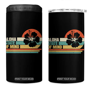 Aloha State Of Mind 4 in 1 Can Cooler Tumbler Tropical Hibiscus Floral