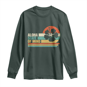 Aloha State Of Mind Long Sleeve Shirt Tropical Hibiscus Floral