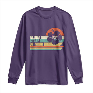 Aloha State Of Mind Long Sleeve Shirt Tropical Hibiscus Floral