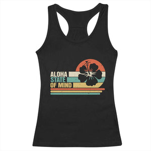 Aloha State Of Mind Racerback Tank Top Tropical Hibiscus Floral