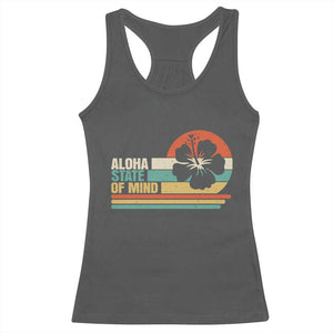 Aloha State Of Mind Racerback Tank Top Tropical Hibiscus Floral