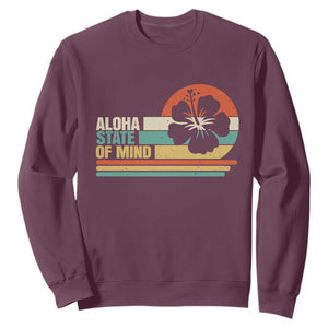 Aloha State Of Mind Sweatshirt Tropical Hibiscus Floral