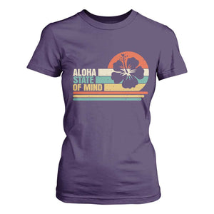 Aloha State Of Mind T Shirt For Women Tropical Hibiscus Floral