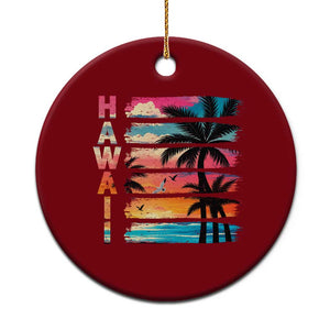 Vintage Hawaii Tropical Beach Vacation Ceramic Ornament TS14 1pc Red Print Your Wear