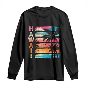 Vintage Hawaii Tropical Beach Vacation Long Sleeve Shirt