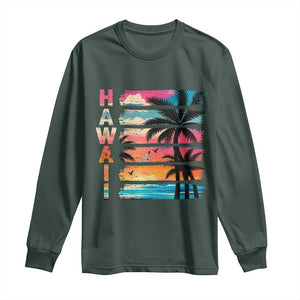 Vintage Hawaii Tropical Beach Vacation Long Sleeve Shirt