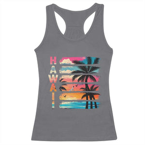 Vintage Hawaii Tropical Beach Vacation Racerback Tank Top TS14 Charcoal Print Your Wear