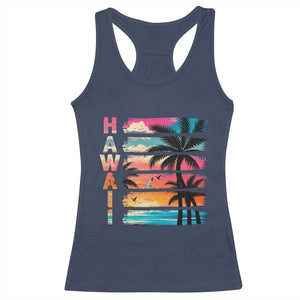 Vintage Hawaii Tropical Beach Vacation Racerback Tank Top TS14 Navy Print Your Wear