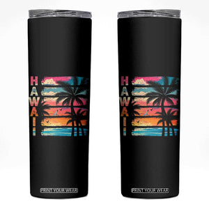 Vintage Hawaii Tropical Beach Vacation Skinny Tumbler