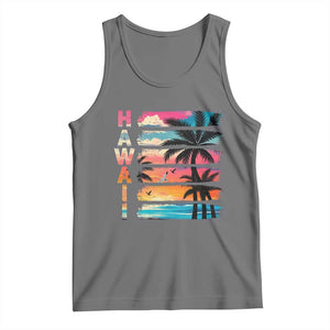 Vintage Hawaii Tropical Beach Vacation Tank Top TS14 Black Heather Print Your Wear