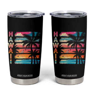 Vintage Hawaii Tropical Beach Vacation Tumbler Cup