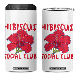Hibiscus Flower 4 in 1 Can Cooler Tumbler Aloha Hawaii Tropical Beach Vacation