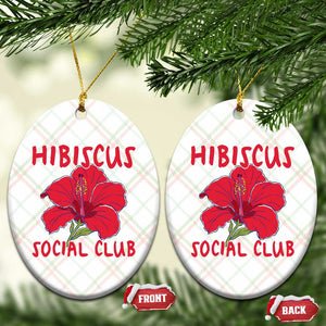 Hibiscus Flower Ceramic Ornament Aloha Hawaii Tropical Beach Vacation
