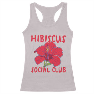 Hibiscus Flower Racerback Tank Top Aloha Hawaii Tropical Beach Vacation