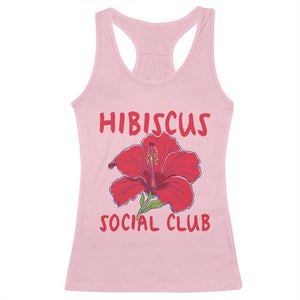 Hibiscus Flower Racerback Tank Top Aloha Hawaii Tropical Beach Vacation