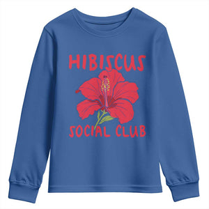 Hibiscus Flower Youth Sweatshirt Aloha Hawaii Tropical Beach Vacation