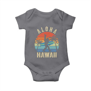 Funny Bigfoot Aloha Hawaiian Surfing Baby Onesie Tropical Beach Surfer Gift