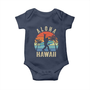 Funny Bigfoot Aloha Hawaiian Surfing Baby Onesie Tropical Beach Surfer Gift
