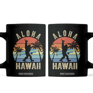 Funny Bigfoot Aloha Hawaiian Surfing Coffee Mug Tropical Beach Surfer Gift TS14 Black Print Your Wear