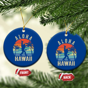 Funny Bigfoot Aloha Hawaiian Surfing Ceramic Ornament Tropical Beach Surfer Gift TS14 1pc Blue Print Your Wear