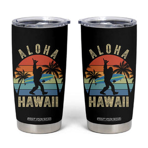 Funny Bigfoot Aloha Hawaiian Surfing Tumbler Cup Tropical Beach Surfer Gift