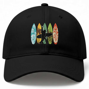 Funny Bigfoot Aloha Hawaiian Surfing Tropical Beach Surfer Baseball Cap