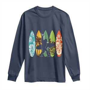 Funny Bigfoot Aloha Hawaiian Surfing Tropical Beach Surfer Long Sleeve Shirt