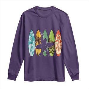 Funny Bigfoot Aloha Hawaiian Surfing Tropical Beach Surfer Long Sleeve Shirt