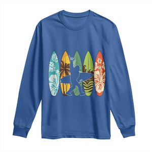 Funny Bigfoot Aloha Hawaiian Surfing Tropical Beach Surfer Long Sleeve Shirt