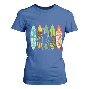 Funny Bigfoot Aloha Hawaiian Surfing Tropical Beach Surfer T Shirt For Women