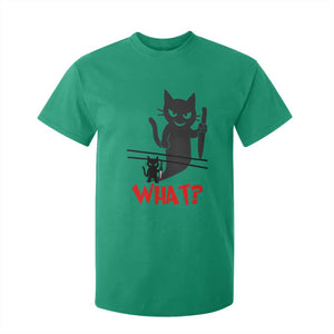 Murder Cat What T Shirt For Kid Funny Black Kitty Holding Knife Meme TS14 Irish Green Print Your Wear