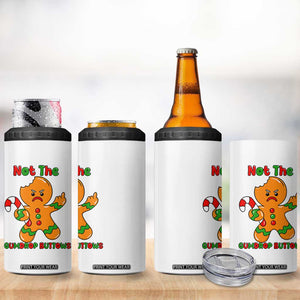 Not The Gumdrop Buttows 4 in 1 Can Cooler Tumbler Funny Christmas Gingerbread Man Meme TS14 Print Your Wear