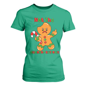 Not The Gumdrop Buttows T Shirt For Women Funny Christmas Gingerbread Man Meme TS14 Irish Green Print Your Wear