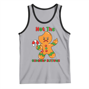 Not The Gumdrop Buttows Tank Top Funny Christmas Gingerbread Man Meme TS14 Athletic Heather Black Print Your Wear