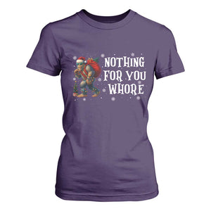 Funny Bigfoot Santa Christmas T Shirt For Women Nothing For You Whore Merry Squatchmas TS14 Purple Print Your Wear