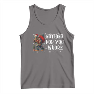 Funny Bigfoot Santa Christmas Tank Top Nothing For You Whore Merry Squatchmas TS14 Deep Heather Print Your Wear