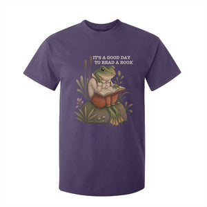 Cute Frog Reading T Shirt For Kid It Is A Good Day To Read A Book TS14 Purple Print Your Wear