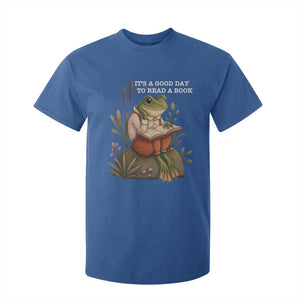 Cute Frog Reading T Shirt For Kid It Is A Good Day To Read A Book TS14 Royal Blue Print Your Wear