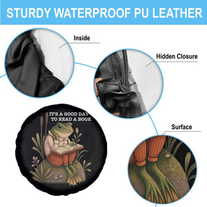 Cute Frog Reading Spare Tire Cover It Is A Good Day To Read A Book TS14 Print Your Wear