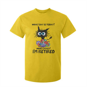 Funny Retired Cat Crochet T Shirt For Kid What Day Is Today Who Cares I Am Retired TS14 Daisy Print Your Wear