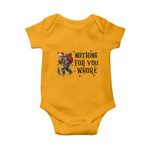 Funny Bigfoot Christmas Baby Onesie Nothing For You Whore Sasquatch TS14 Gold Print Your Wear