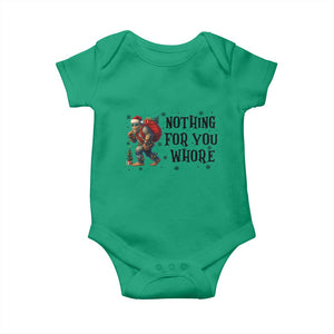 Funny Bigfoot Christmas Baby Onesie Nothing For You Whore Sasquatch TS14 Irish Green Print Your Wear