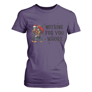 Funny Bigfoot Christmas T Shirt For Women Nothing For You Whore Sasquatch TS14 Purple Print Your Wear