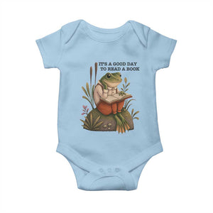 Frog Classic Books Baby Onesie It Is A Good Day To Read A Book TS14 Light Blue Print Your Wear