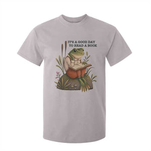 Frog Classic Books T Shirt For Kid It Is A Good Day To Read A Book TS14 Ice Gray Print Your Wear
