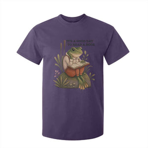 Frog Classic Books T Shirt For Kid It Is A Good Day To Read A Book TS14 Purple Print Your Wear